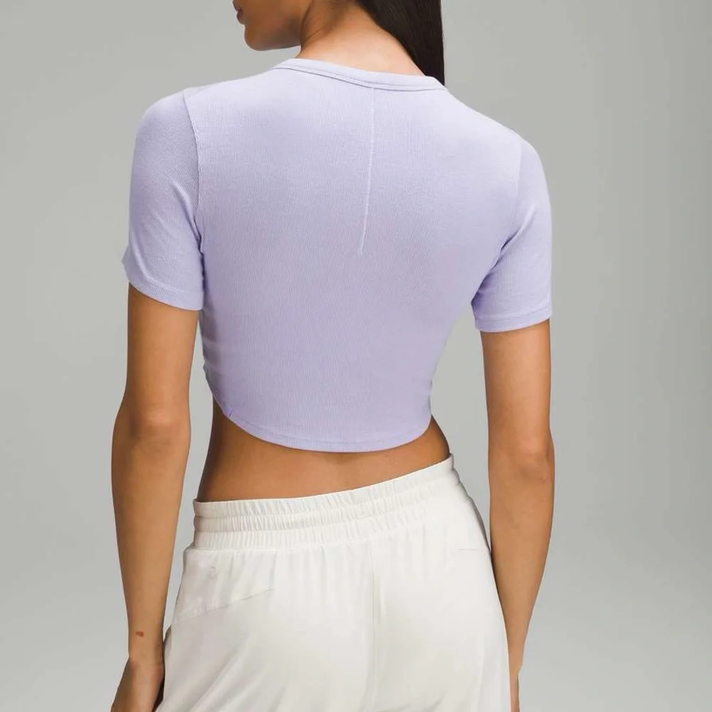 Lululemon Hold Tight Cropped T-Shirt Lilac Smoke Light purple pastel lavender